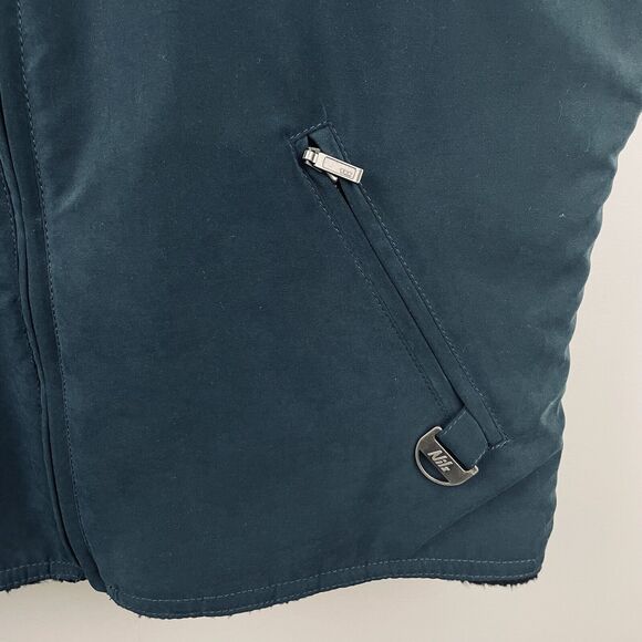 Vtg Nils Reversible Vest Women 8 Green Black Faux Fur Ski Equestrian Pockets USA - Picture 5 of 12